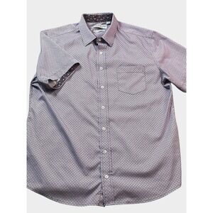 Nick Graham Everywhere Stretch Modern Fit Size Large Retro Purple Floral Button